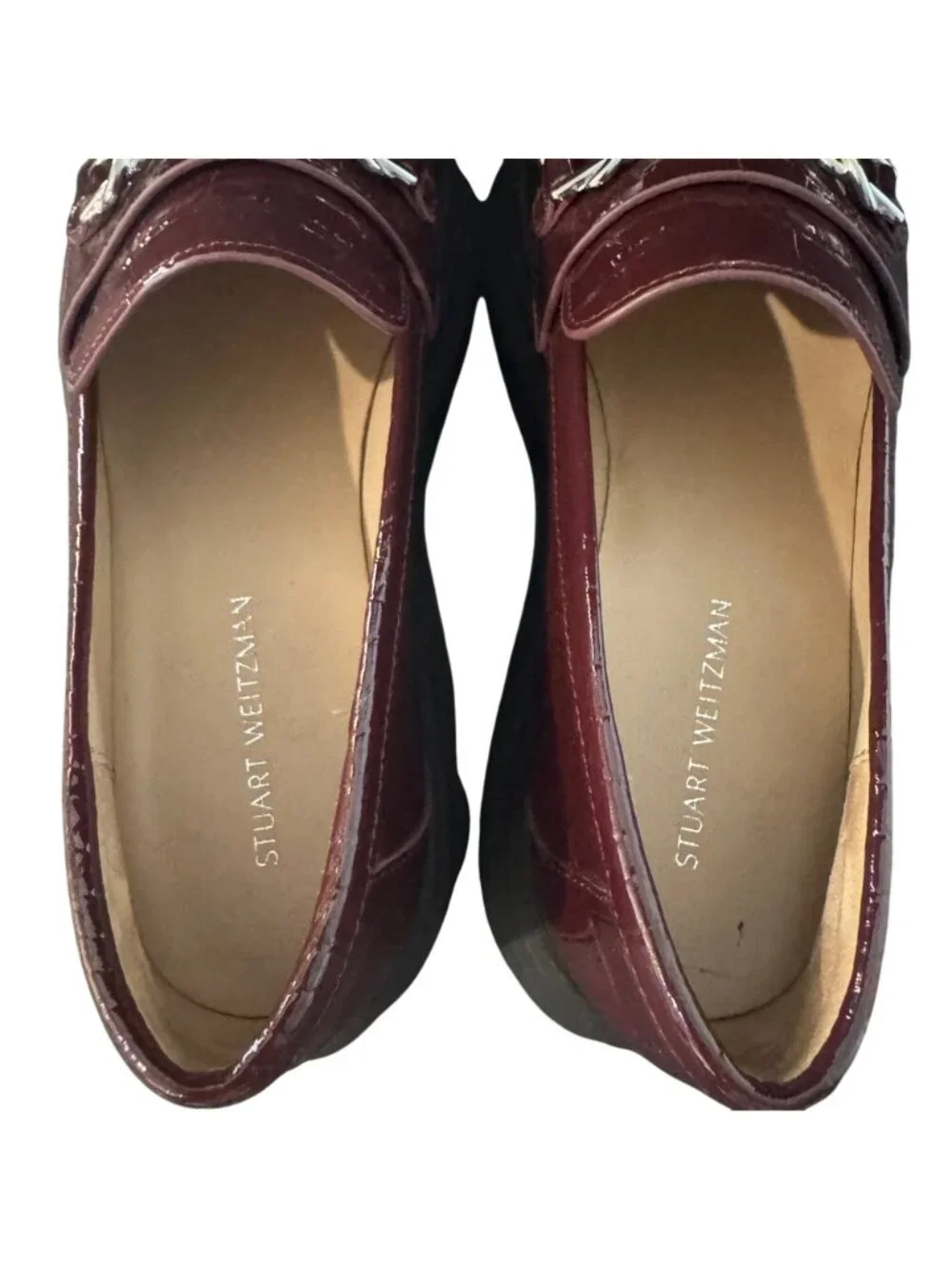 Stuart Weitzman Owen Buckle Ultra Lug Loafer Women's Burgundy Shoe 5.5B NWOB